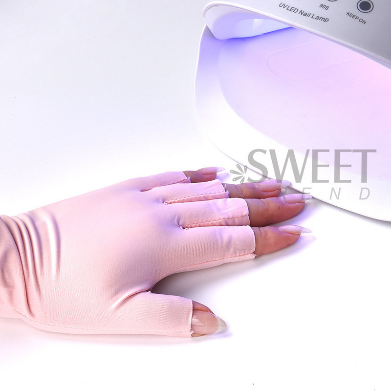 2 vnt Nail Art Glove Anti UV Apsauginė pirštinė Led lempos spinduliuotei atspari pirštinė apsauga Rankos nagų dailės geliu UV LED lempos įrankis