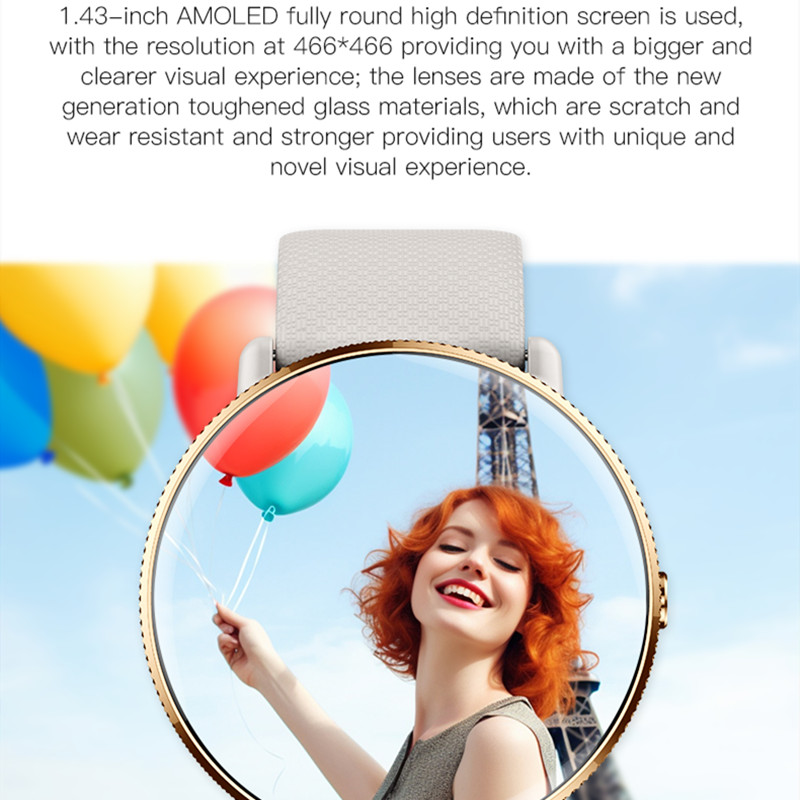 S61 nutikell Bluetooth-kõne mitme spordirežiimiga 1,43-tolline HD-suure ekraaniga südame löögisageduse tervise jälgimine meeste naiste nutikell