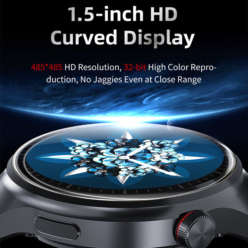 Nutikas käekell ZD4 Pro meeste 1,5-tolline ekraan Bluetooth-kõne juhtmevaba laadimine AI hääl NFC tervise jälgimine Fitnesi spordi nutikell