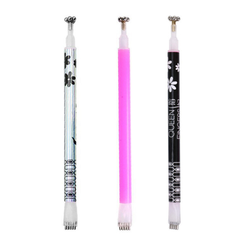 Nagų dailės magnetas Stick Cat Eyes Dvigubos galvos magnetas nagų gelio lakui 3D linijos juostelės efektas Stiprus magnetinis rašiklis manikiūro įrankiai