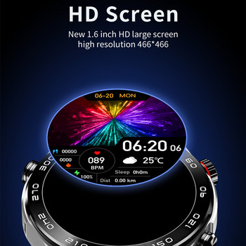 Бизнес мъжки смарт часовник CY300 Max Bluetooth Call Sighting Compass Безжично зареждане 1,6 инча HD голям екран Smartwatch