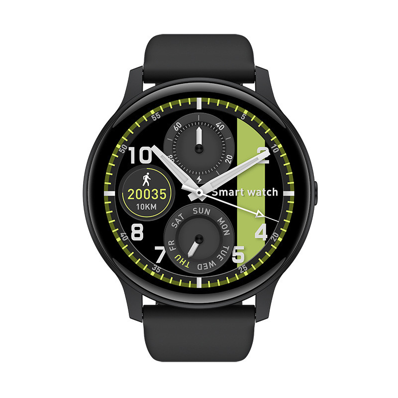 Ceas inteligent pentru bărbați Ecran rotund Blue Tooth Call Încărcare fără fir Tracker de fitness pentru ritm cardiac Sport Femei Ceas inteligent pentru IOS Android