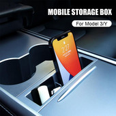 Tesla Model 3 Y 2021-2023 keskkonsooli käetoe hoiukasti kaardi võti Telefoni laadimiskaabli korraldaja ümbris Autotarvikud