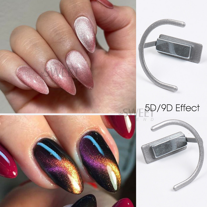 Cat Eye Stand Magnet Board Nail Art Stick 9D 5D efektiga tugev magnet Cat Eye geellaki laia joonega maniküüri küünte tööriistad SAS53