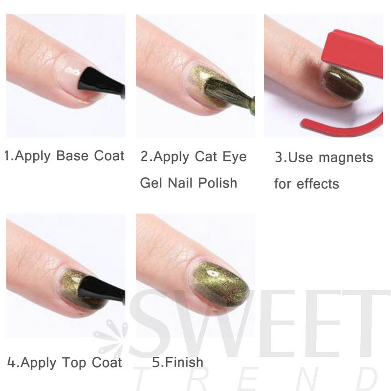 Cat Eye Stand Magnet Board Nail Art Stick 9D 5D efektiga tugev magnet Cat Eye geellaki laia joonega maniküüri küünte tööriistad SAS53