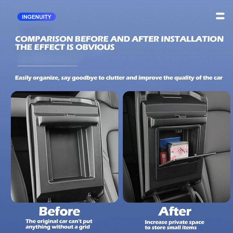 Kutija za držač naslona za ruke za Tesla Model 3 Model Y 2023 2022 2021 Organizator na središnjoj konzoli Naslon za ruke Skrivena kutija za pohranu Accesso L4B5
