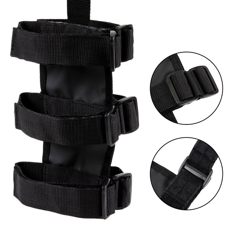 Curea de montare pentru stingător reglabilă, din pânză Oxford, bară de rulare pentru mașină, centură de suport pentru stingător pentru Jeep Wrangler TJ JK JL 1997-2018