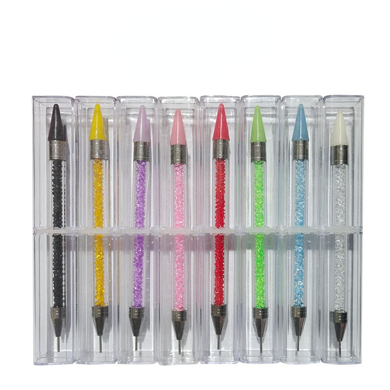 Broderie cu diamante, pix cu punct cu cap dublu, pix cu punct pentru pictura, nail art, culegător de strasuri, creion de ceară, instrument pentru mâner de cristal