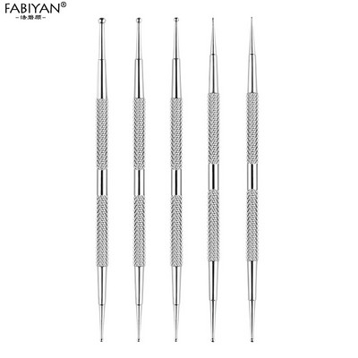 Maniküüri tööriistad Küünte joonistamine Rhinestonest lillepliiats Roostevabast terasest kristallist kahe otsaga disainiga maalimine