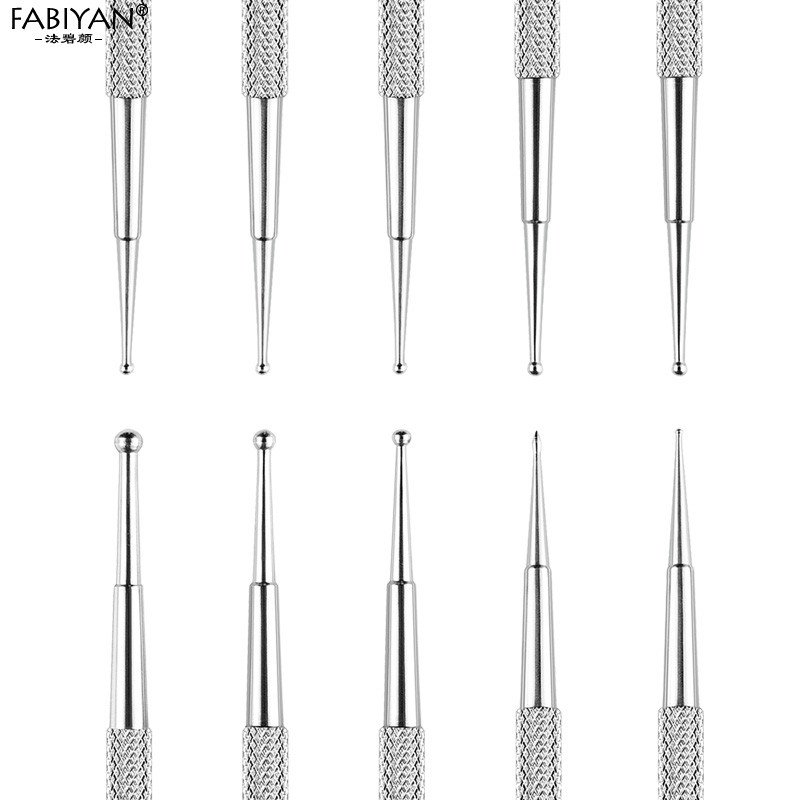 Maniküüri tööriistad Küünte joonistamine Rhinestonest lillepliiats Roostevabast terasest kristallist kahe otsaga disainiga maalimine