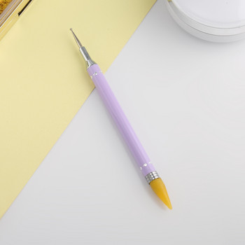 Диамантена бродерия Двойна глава Свредло Pen Dot Painting Point Pen Nail Art Rhinestone Picker Wax Pencil Crystal Handle Tool