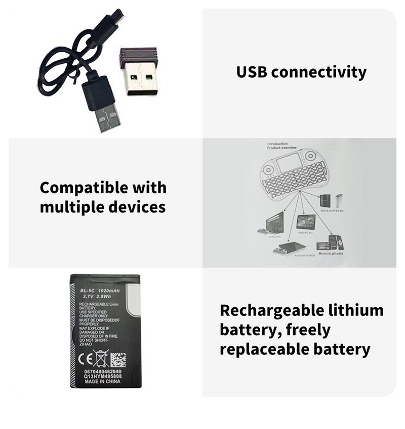 I8 miniklaviatuur juhtmevaba 2.4G 3 VÄRVILINE taustavalgustusega inglise õhuhiire puldipuuteplaat Android TV Box PC jaoks