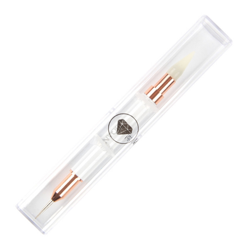 BQAN 1 Pc Dual-end Nail Art Wax Dotting Pen Nail Rhinestones Picker Pencil Pen Beads Picker Wax Pen Manicure Art Brush Tool