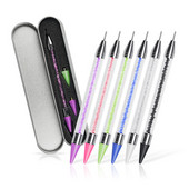 1 buc. stilou cu punct pentru arta unghiilor, pictură cu două capete, perie bricolaj, mâner cu strasuri, culegere diamante, instrument pentru puncte pentru manichiură, accesorii pentru unghii