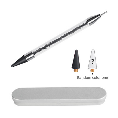1 buc. stilou cu punct pentru arta unghiilor, pictură cu două capete, perie bricolaj, mâner cu strasuri, culegere diamante, instrument pentru puncte pentru manichiură, accesorii pentru unghii