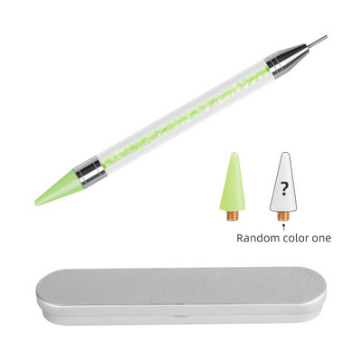1 buc. stilou cu punct pentru arta unghiilor, pictură cu două capete, perie bricolaj, mâner cu strasuri, culegere diamante, instrument pentru puncte pentru manichiură, accesorii pentru unghii