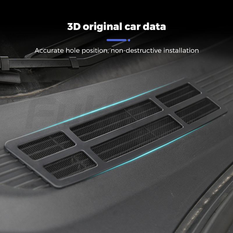 Futhope õhu sisselaskeava kaitsekate Tesla 2021-2023 mudeli 3 putukavastane saastumisvastane esikate, kliimaseadme kate