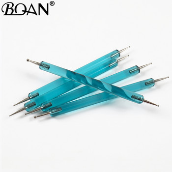 BQAN 5 бр./комплекти Писалка за рисуване на нокти 2 в 1 Двойни краища Точкова рисунка Живопис UV Gel Liner Polish Комплект четки Инструменти за рисуване на нокти