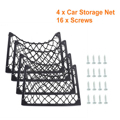 4 TK auto hoiuvõrk Tagumine pagasiruumi korraldaja Elastsed nöörivõrgud Automaatne istme seljakott Kaubavõrk haagissuvila bussile matkasõidukile