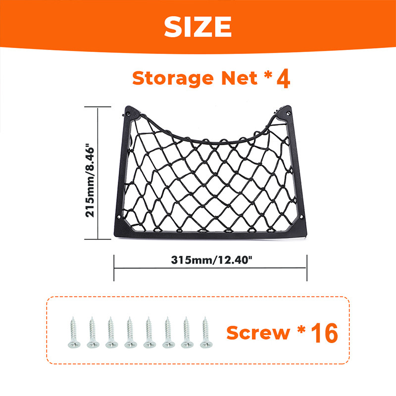 4 TK auto hoiuvõrk Tagumine pagasiruumi korraldaja Elastsed nöörivõrgud Automaatne istme seljakott Kaubavõrk haagissuvila bussile matkasõidukile