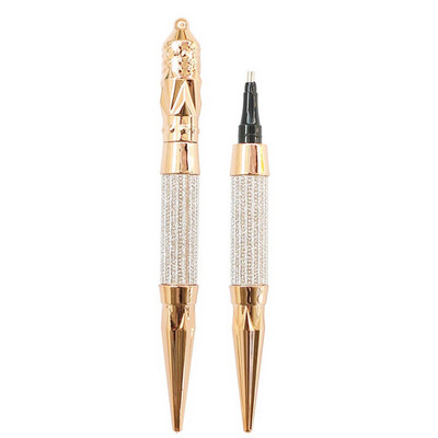 Rhinestone naastude valija Kristallkäepidemega värvimispliiats Kahe otsaga küünepuuripliiats Küünte täppimispliiats küünte kunstitööriist