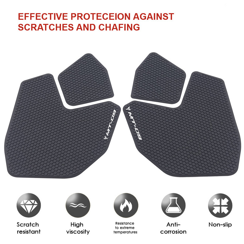 Pentru YAMAHA FZ09 FZ 09 MT 09 MT09 2013-2022 2021 Tampă de tracțiune a rezervorului de motocicletă Protector autocolant de protecție cu mâner lateral pentru genunchi