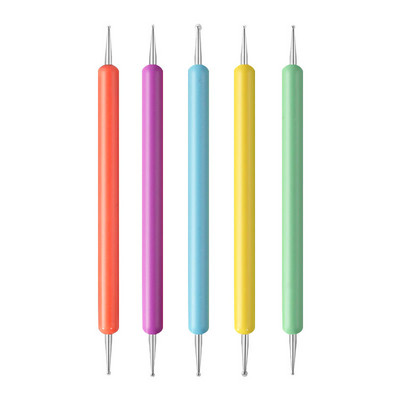 5 tk/komplekt küünekunsti täppimistööriistad Rhinestone`i korjamistööriist Kahe suurusega palliotsad küünte disaini jaoks Küünetööriistad Küünte tarvikud