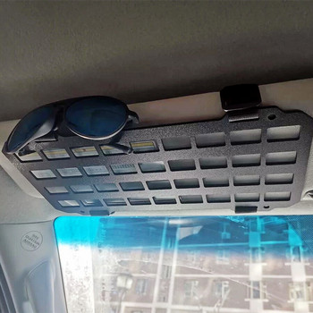 Tactical Sun Visor Organizer Vehicle ABS Plastic Molle Panels Εσωτερικά αξεσουάρ Molle Θήκες EDC Tools Car Hanging Board