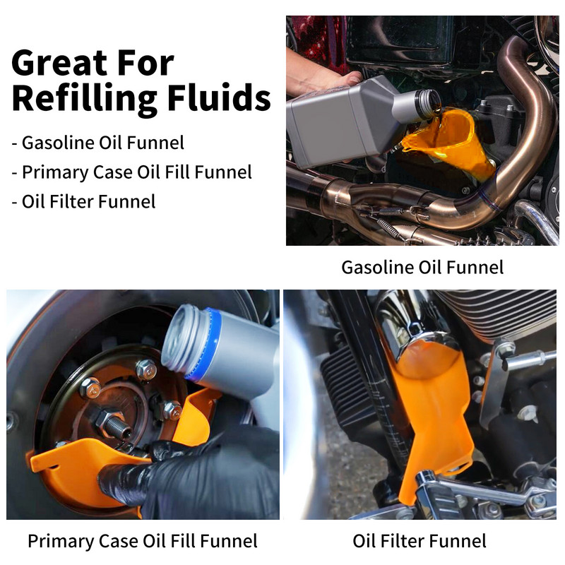 Lijevak za punjenje ulja primarnog kućišta motocikla Set lijevka poklopca filtra za ulje za Harley Touring Dyna Sportster XL Softail Fat Boy