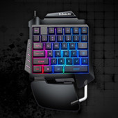 Vienos rankos vištienos žaidimo mechaninė klaviatūra USB laidinė žaidimų nešiojama ergonomiška LED foninio apšvietimo mini kompiuterio klaviatūra, skirta PS4 Xbox