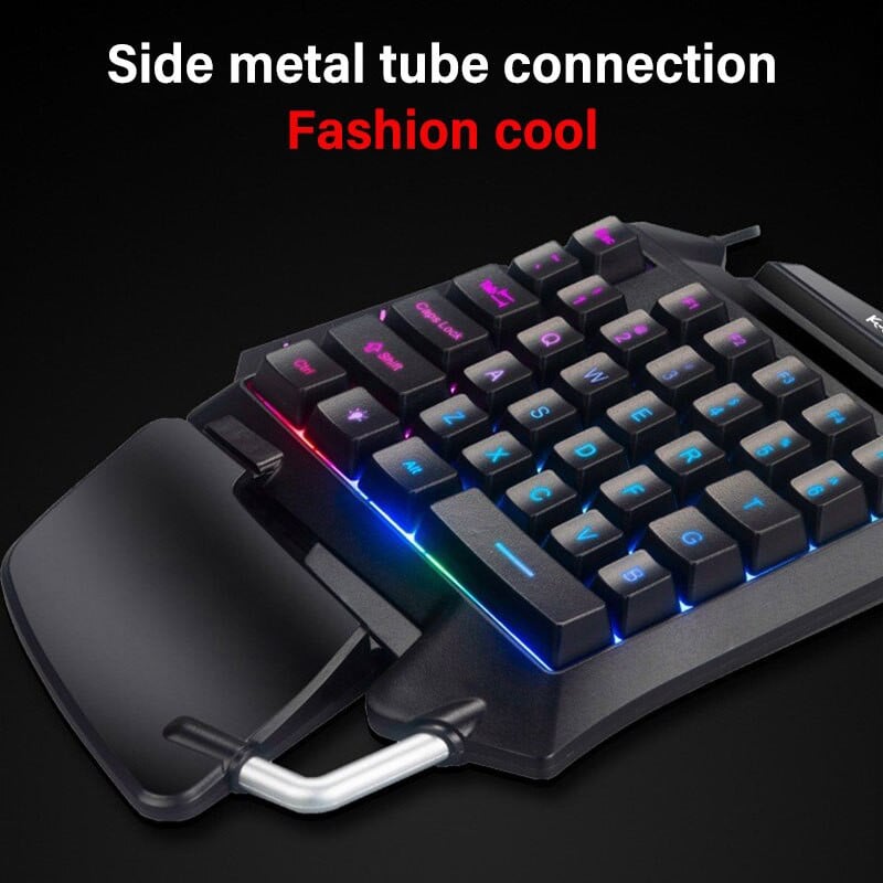 Vienos rankos vištienos žaidimo mechaninė klaviatūra USB laidinė žaidimų nešiojama ergonomiška LED foninio apšvietimo mini kompiuterio klaviatūra, skirta PS4 Xbox