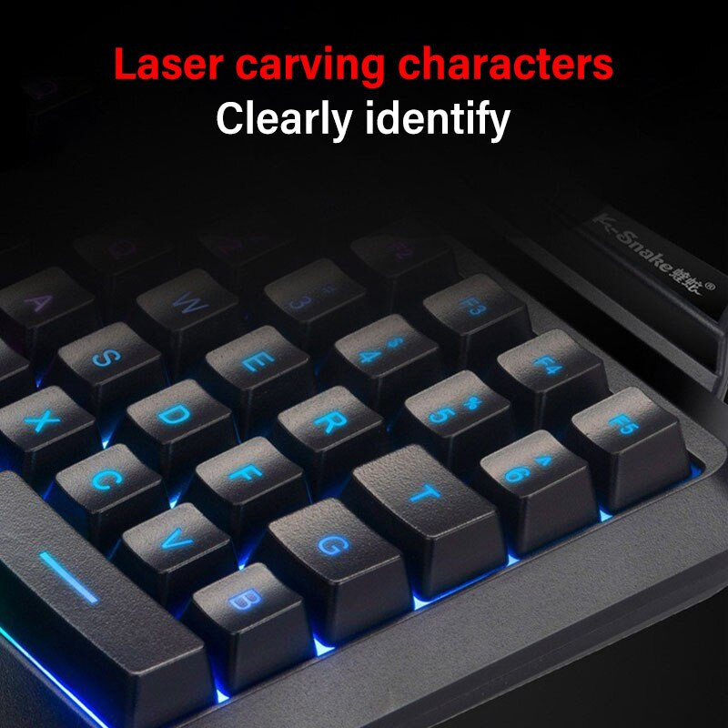 Vienos rankos vištienos žaidimo mechaninė klaviatūra USB laidinė žaidimų nešiojama ergonomiška LED foninio apšvietimo mini kompiuterio klaviatūra, skirta PS4 Xbox