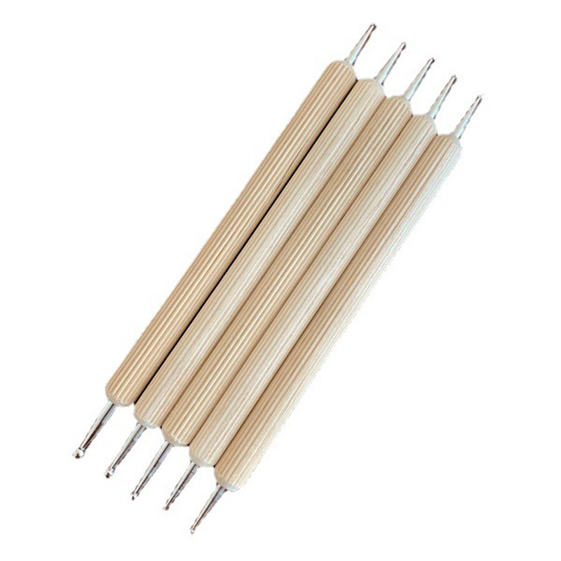 Set de instrumente pentru pix pentru unghii, 5 bucăți, pentru modele de unghii, desen cu două capete, pentru pictura de strasuri, instrumente pentru manichiură