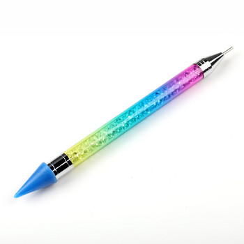 BQAN Multicolor Crystal Beads Handle Wax Pencil for Rhinestone Dazzling Dual-ended Nail Dotting Pen Studs Picker Инструменти за маникюр