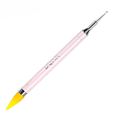 BQAN Višebojne kristalne perle Drška Voštana olovka za blistave dijamante Dvostruka olovka za točkice za nokte Birač alata za manikuru