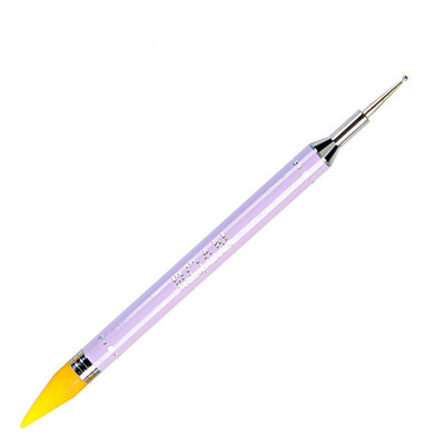 BQAN Višebojne kristalne perle Drška Voštana olovka za blistave dijamante Dvostruka olovka za točkice za nokte Birač alata za manikuru