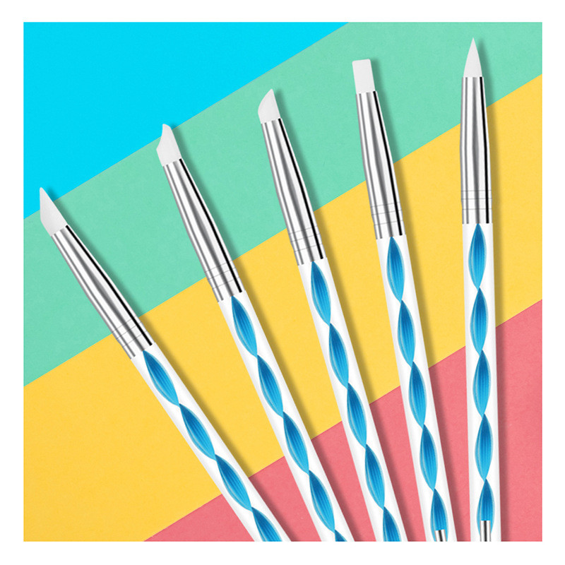 5 buc capete duble, acrilic, metal, punctat, ceară, pix, strasuri, cules de pietre prețioase, culegere cristale, știfturi pentru arta unghiilor, unelte de găurit cu punct DIY