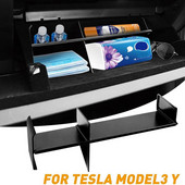 Pentru Tesla Model 3 Y Cutie de mănuși Placă despărțitoare de depozitare Cutie de mănuși în straturi Raft pentru containere Organizator pentru consolă centrală