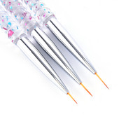 3 tk/komplekt küünekunst täppide joonistamine maalimispliiats konks Lillede nikerdamine küünte pliiats ilumeigitööriist lainer Poola pintsli tarvikud