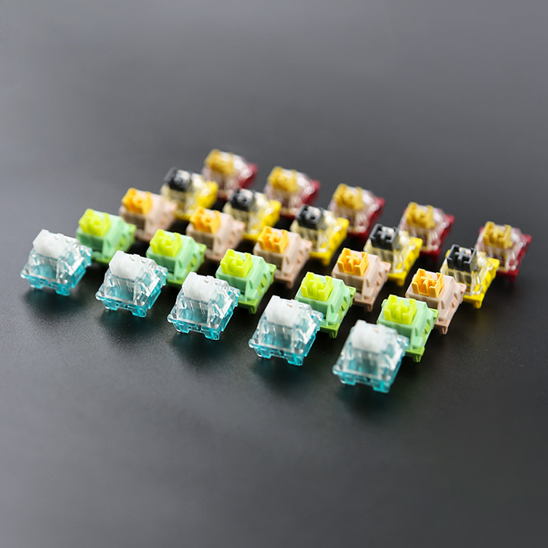 Outemu Механични превключватели на клавиатурата 3-пинови Lube RGB Gaming MX превключватели Безшумни щракащи линейни тактилни превключватели на клавиатура Lemon Panda