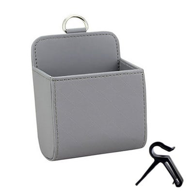 Geantă de depozitare pentru mașină Ventila de aer Tablou de bord Organizat pentru agățat din piele Cutie organizatoare pentru ochelari Suport pentru telefon Organizator de depozitare Accesorii auto