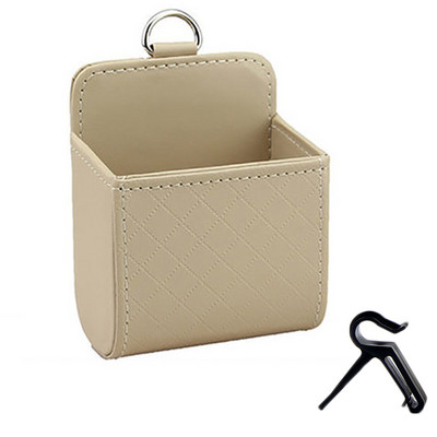 Geantă de depozitare pentru mașină Ventila de aer Tablou de bord Organizat pentru agățat din piele Cutie organizatoare pentru ochelari Suport pentru telefon Organizator de depozitare Accesorii auto