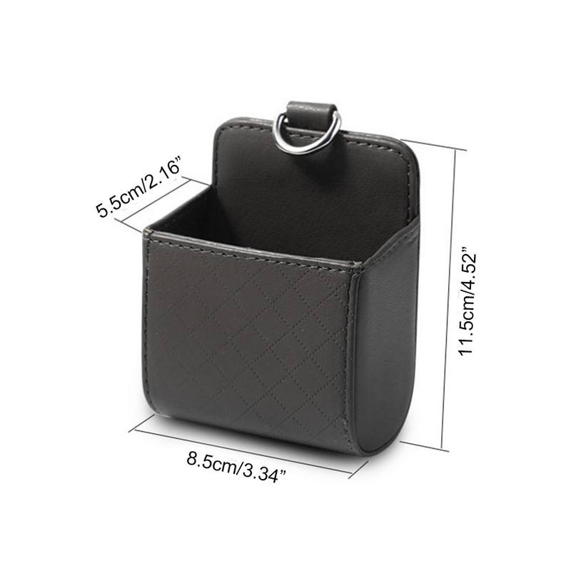 Geantă de depozitare pentru mașină Ventila de aer Tablou de bord Organizat pentru agățat din piele Cutie organizatoare pentru ochelari Suport pentru telefon Organizator de depozitare Accesorii auto