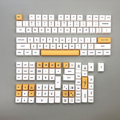125 klávesov PBT krytka klávesnice XDA s vysokým profilom, personalizovaná anglická, ruská, japonská klávesnica pre mechanickú klávesnicu Cherry MX Switch