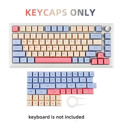 Marshmallow 132 klahviga klahvikorgid PBT värvi sublimatsiooniga XDA profiil MX Switchi jaoks sobib 61/64/68/87/96/104/108 klaviatuuri XDA klahvistikuga