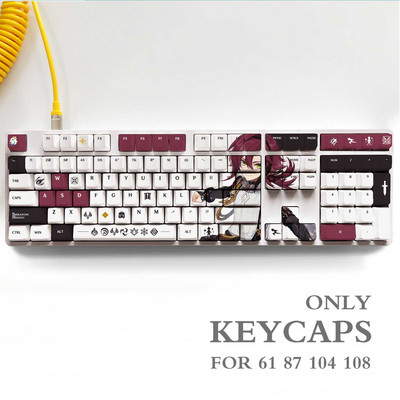 Genshin Impact NAHIDA NILOU Pbt materjalist klahvikorkide komplekt ANSI 61 87 104 108 klahvide jaoks Mehaaniline klaviatuur OEM profiiliga ainult klahvikorgid