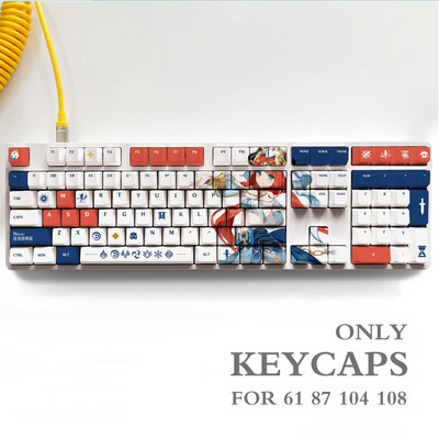 Genshin Impact NAHIDA NILOU Pbt materjalist klahvikorkide komplekt ANSI 61 87 104 108 klahvide jaoks Mehaaniline klaviatuur OEM profiiliga ainult klahvikorgid