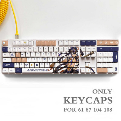 Genshin Impact NAHIDA NILOU Pbt materjalist klahvikorkide komplekt ANSI 61 87 104 108 klahvide jaoks Mehaaniline klaviatuur OEM profiiliga ainult klahvikorgid