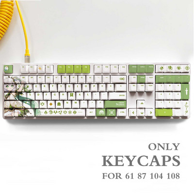 Genshin Impact NAHIDA NILOU Pbt materjalist klahvikorkide komplekt ANSI 61 87 104 108 klahvide jaoks Mehaaniline klaviatuur OEM profiiliga ainult klahvikorgid