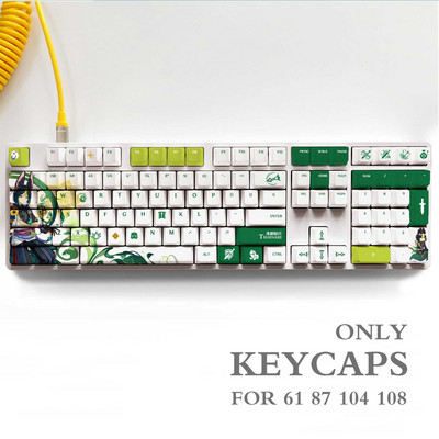 Genshin Impact NAHIDA NILOU Pbt materjalist klahvikorkide komplekt ANSI 61 87 104 108 klahvide jaoks Mehaaniline klaviatuur OEM profiiliga ainult klahvikorgid